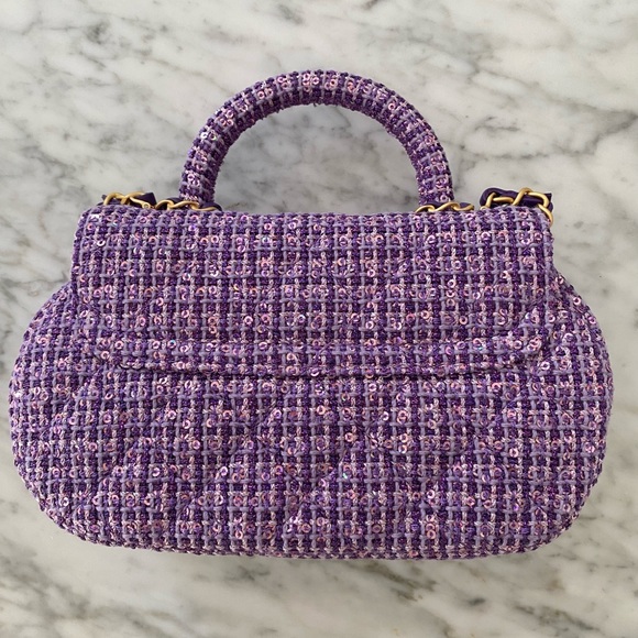 NEW Chanel 24C Purple Small Bag with top handle - Picture 6 of 7